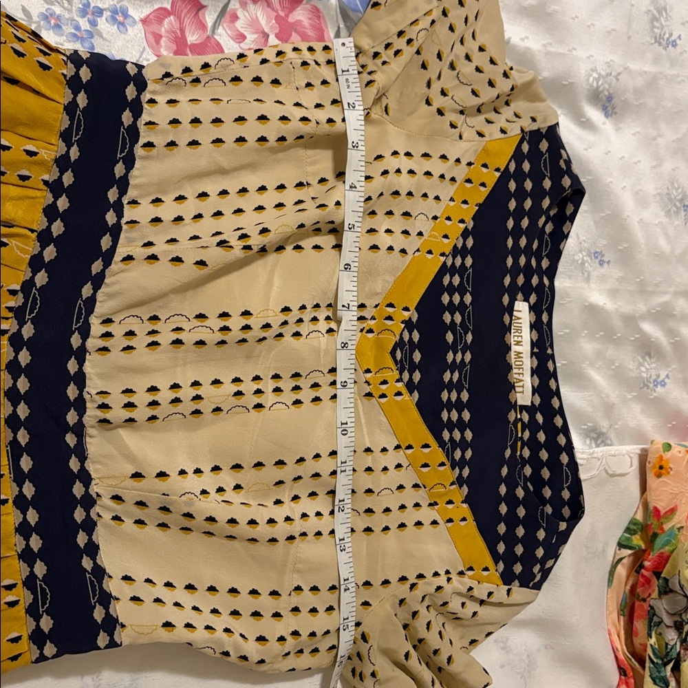 Lauren Moffatt Charming Yellow and Blue Dress - Picture 8 of 13